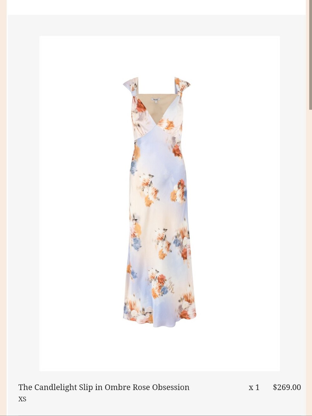 Maison Amory Candlelight Slip Dress in Ombre Rose Obsession